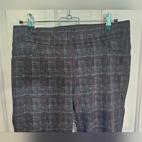 89th & Madison Gray Plaid Pants Women's Sz M - Picture 2 of 9